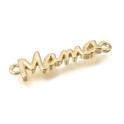 Mother's Day Brass Word Mama Links Connector Charms KK-C263-25B-G-1