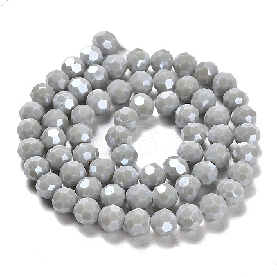 Electroplate Opaque Glass Beads Strands EGLA-A035-P8mm-A22-1