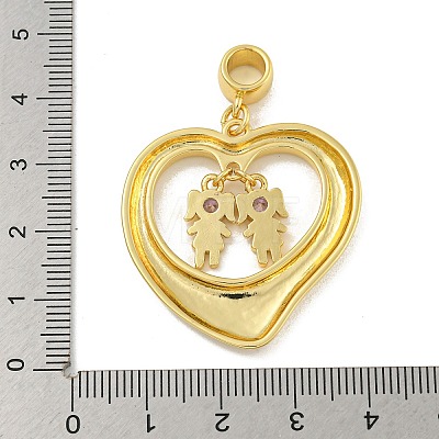 Brass Micro Pave Cubic Zirconia Pendants KK-N254-120A-G-1