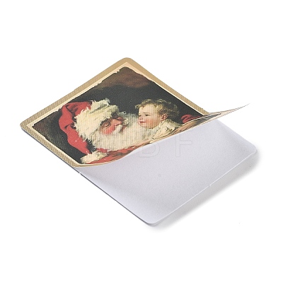 50Pcs Retro Christmas PVC Adhesive Waterproof Stickers Self-Adhesive Stickers DIY-K078-11-1