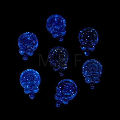 UV Plating Transparent Acrylic Beads X-OACR-K004-15-1