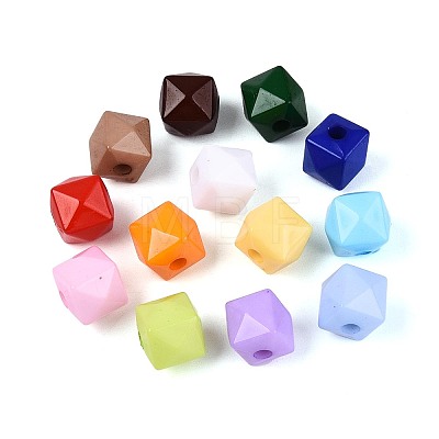 Opaque Acrylic Beads SACR-N019-06-1
