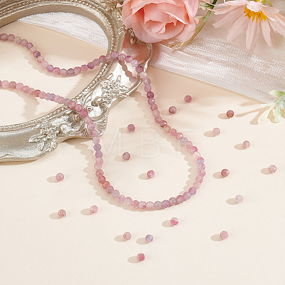 200Pcs Natural Pink Tourmaline Beads G-ME0001-36-1