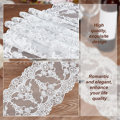 Polyester Lace Table Runners AJEW-WH0248-533B-1