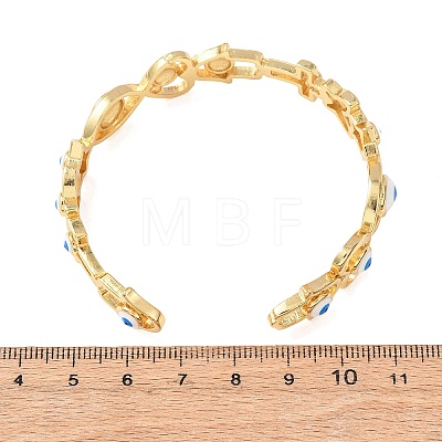 Brass Cuff Bangles for Women BJEW-C140-34G-1