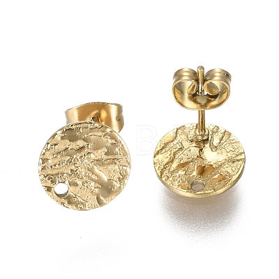 Ion Plating(IP) 304 Stainless Steel Stud Earring Findings LS-STAS-I157-11A-G-1