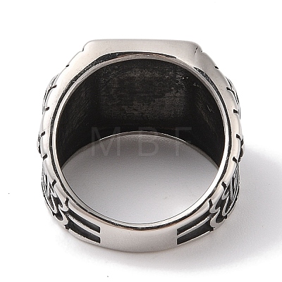 Viking 304 Stainless Steel Valknut Rings RJEW-U005-06A-AS-1