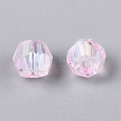 Transparent Spray Painted Glass Beads EGLA-N018-4mm-11-1