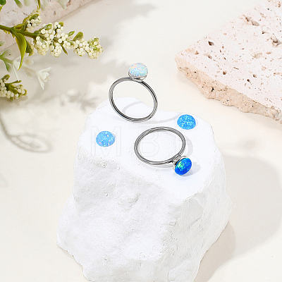 4Pcs 4 Colors Resin Imitation Opal Cabochons RESI-PH0002-71-1
