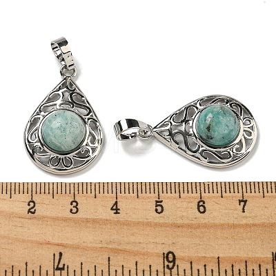 Natural Amazonite Pendants G-Q158-05P-05-1