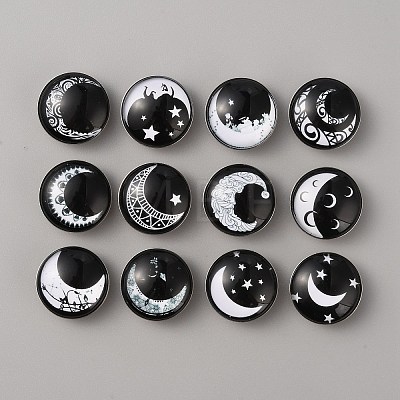 Platinum Plated Brass Jewelry Snap Buttons BUTT-WH0050-M01-1