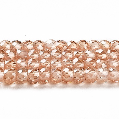 Cubic Zirconia Bead Strands ZIRC-G001-01C-1