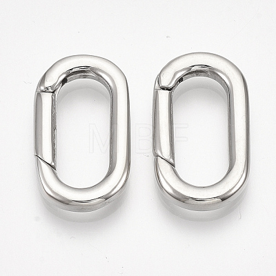 Non-Tarnish 304 Stainless Steel Spring Gate Rings STAS-S079-89-1