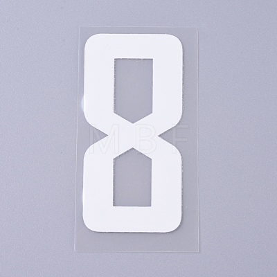 Number Iron On Transfers Applique Hot Heat Vinyl Thermal Transfers Stickers For Clothes Fabric Decoration Badge DIY-WH0148-43H-1