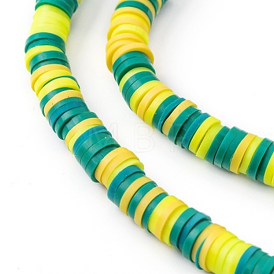 Handmade Polymer Clay Beads Strands CLAY-R089-6mm-T02B-35-1