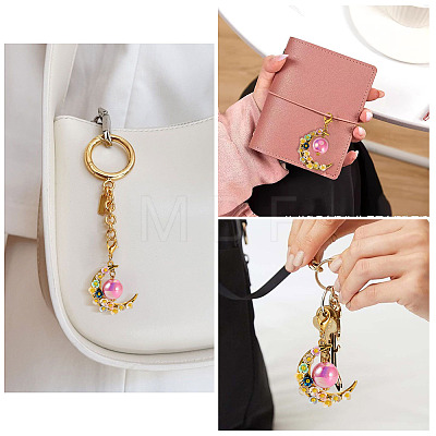 2Pcs Alloy & Resin & Acrylic Pendant Decorations HJEW-TAC0111-1