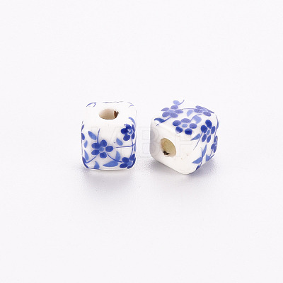 Printed Handmade Porcelain Beads PORC-ZX018-02-1