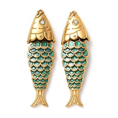 304 Stainless Steel Enamel Pendants STAS-Z193-13G-05A-1