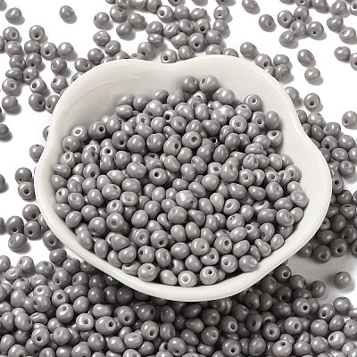 6/0 Opaque Baking Paint Glass Seed Beads SEED-M012-02A-17-1