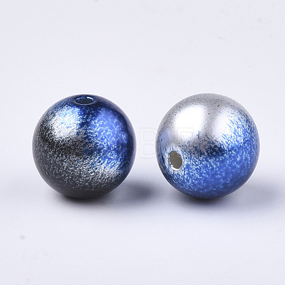 Rainbow ABS Plastic Imitation Pearl Beads OACR-Q174-5mm-11-1