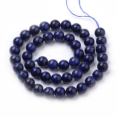 Natural Lapis Lazuli Beads Strands G-S259-43-6mm-1