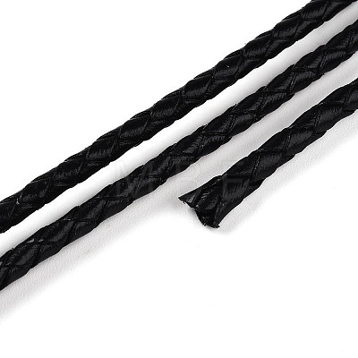 Braided Cowhide Leather Cord NWIR-N005-01C-6mm-1