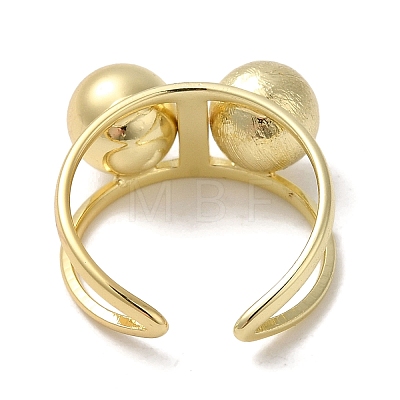 Brass Open Cuff Rings RJEW-Q778-42G-1