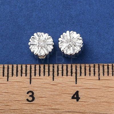Brass Micro Pave Clear Cubic Zirconia Beads KK-P256-12S-1