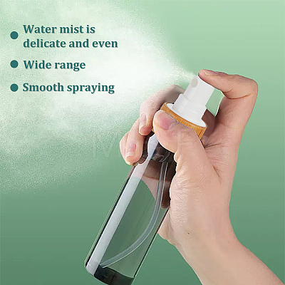 Plastic & Bamboo Spray Bottle Replacement Dispensing Pump Top MRMJ-WH0087-11B-1