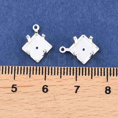Rhombus Brass Sew on Prong Settings KK-C163-15B-S-1