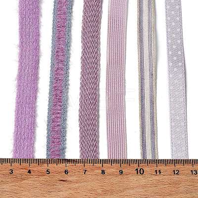 18 Yards 6 Styles Polyester Ribbon SRIB-C001-I02-1