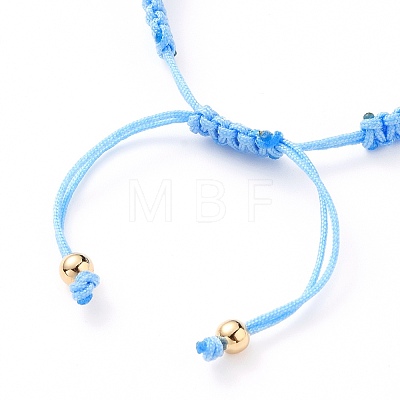 Adjustable Nylon Thread Braided Bead Bracelets BJEW-JB05697-04-1