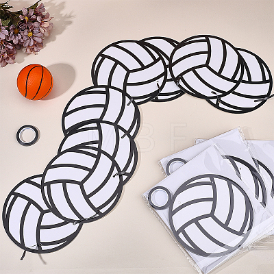 8Pcs Sports Party Decoration Paper Banner AJEW-CN0007-14A-1