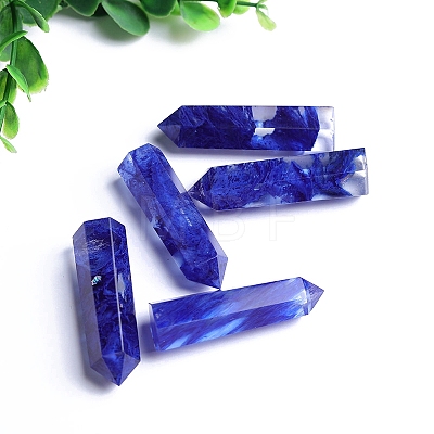 Blue Watermelon Stone Glass Point Tower Wands PW-WG39017-01-1