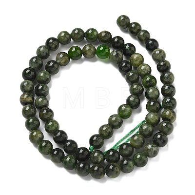 Natural Green Diopside Beads Strands G-K382-B01-01-1