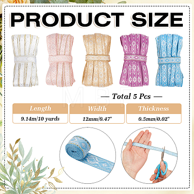 50 Yards 5 Colors Nylon Ribbon OCOR-WR0002-19-1