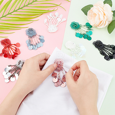 PVC Plastic Paillette Artificial Flower Ornament Accessories DIY-WH0302-91-1