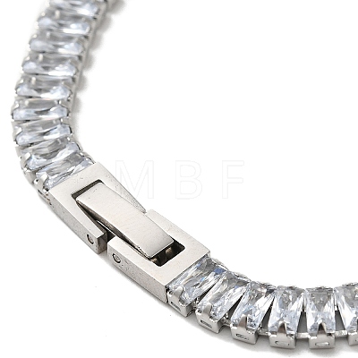 Cubic Zirconia Tennis Bracelet BJEW-M301-04P-01-1