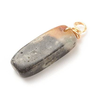Natural Indian Agate Pendants PALLOY-JF01582-04-1