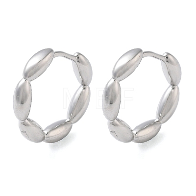 Brass Oval Hoop Earrings for Women EJEW-F347-01P-02-1