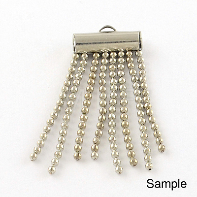 Iron Slide On End Clasp Tubes LS-X-IFIN-R212-2.5cm-P-1