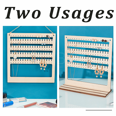 Assembled Wooden Wall Mounted Earring Display Racks EDIS-WH0040-01-1