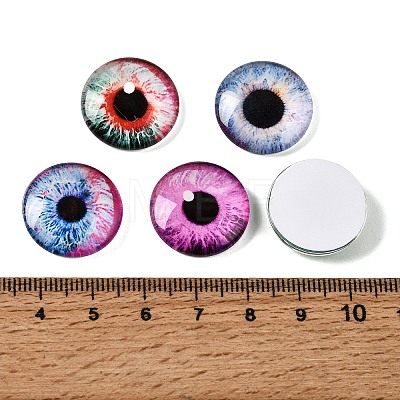 Printed Transparent Glass Cabochons GL-CBAA22A-05-1