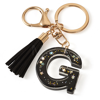 1Pc Resin Letter Keychains KEYC-TADJ0001-09G-1