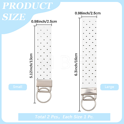 2Pcs Felt Badge Holders Keychain Clasps FIND-CP0004-06A-1