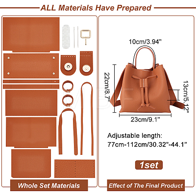 DIY Imitation Leather Handbag Making Kit DIY-WH0401-70B-1