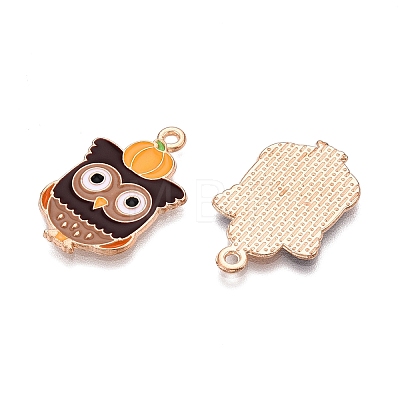 Thanksgiving Day Theme Alloy Enamel Pendants X-ENAM-T020-35D-1