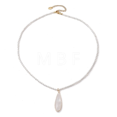 Shell Pearl Beaded Necklaces for Women NJEW-JN04980-1