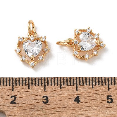 SHEGRACE Valentine's Day Brass Clear Cubic Zirconia Charms XGRQ4G360-688G-1