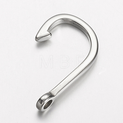 304 Stainless Steel Hook Clasps STAS-D166-91P-1